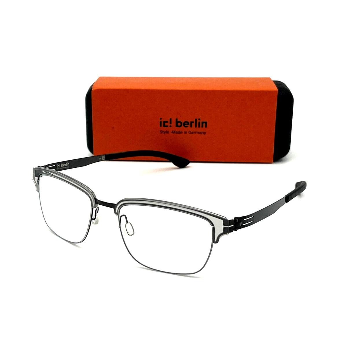 IC Berlin Ricky Gunmetal Sky Gray Black / Clear 52mm Eyeglasses