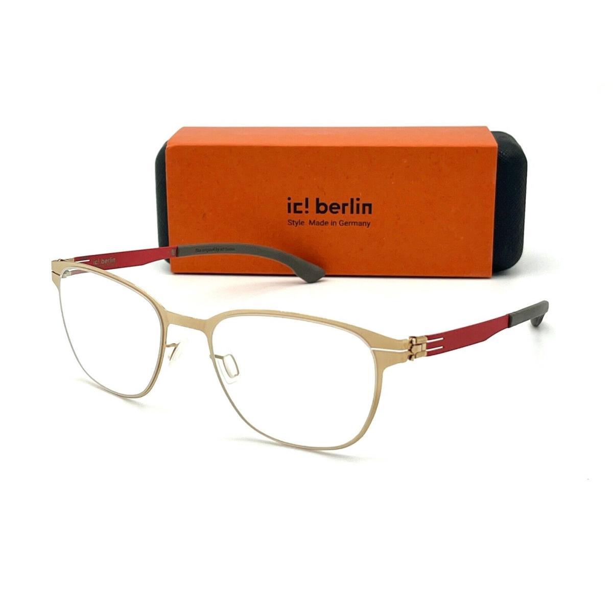 IC Berlin Luka Rose Gold Rose Chilli Warm / Clear Lens 53mm Eyeglasses