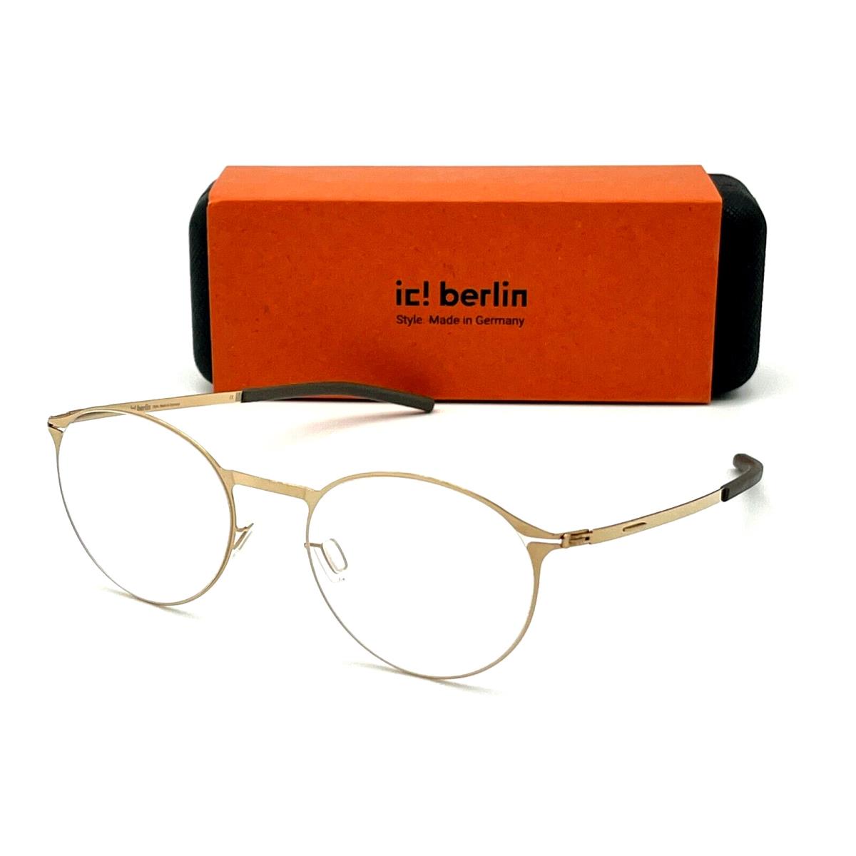 IC Berlin Etesians Rose Gold Warm Gray / Clear 49mm Eyeglasses