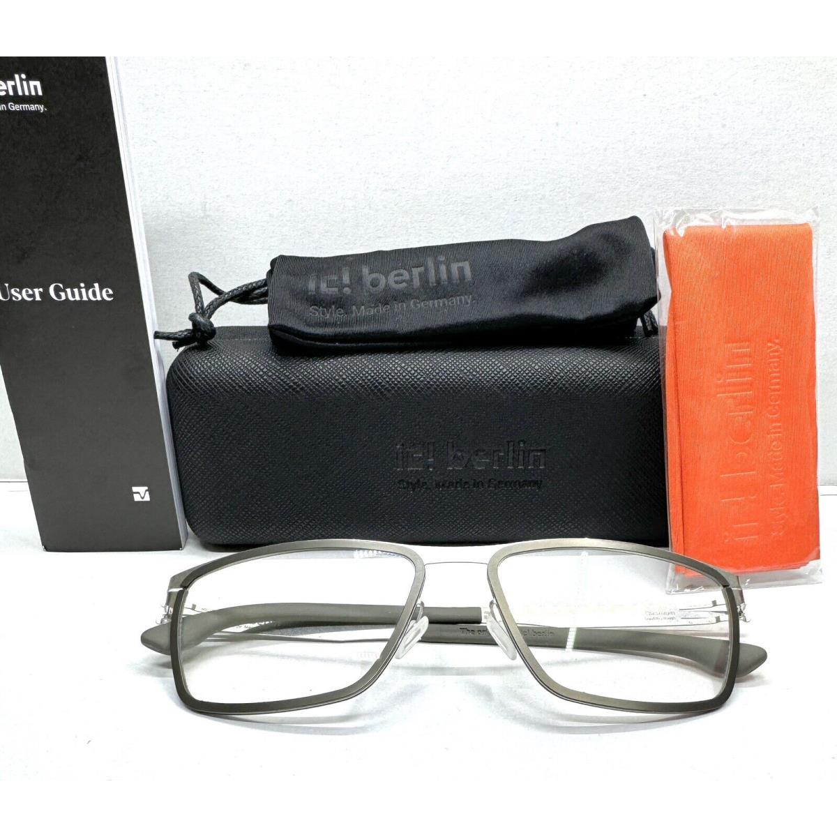 Ic Berlin Chromium Men s Eyeglasses Rough Graphite / Warm Grey 56mm