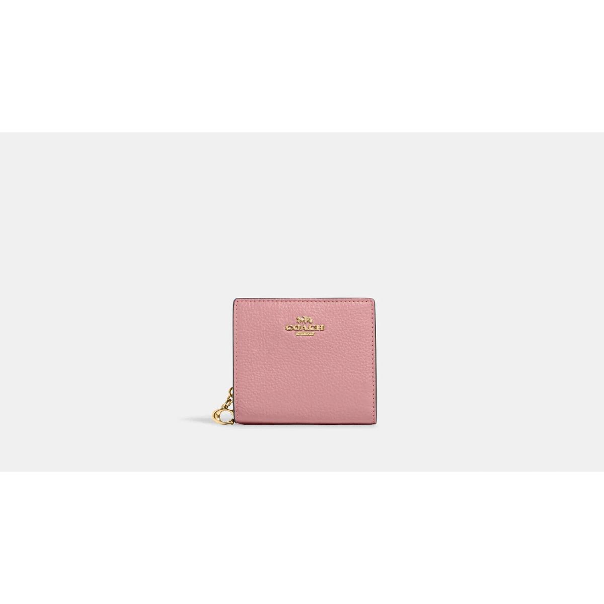 Coach Snap Wallet ID Window C2862 GOLD/TRUE PINK