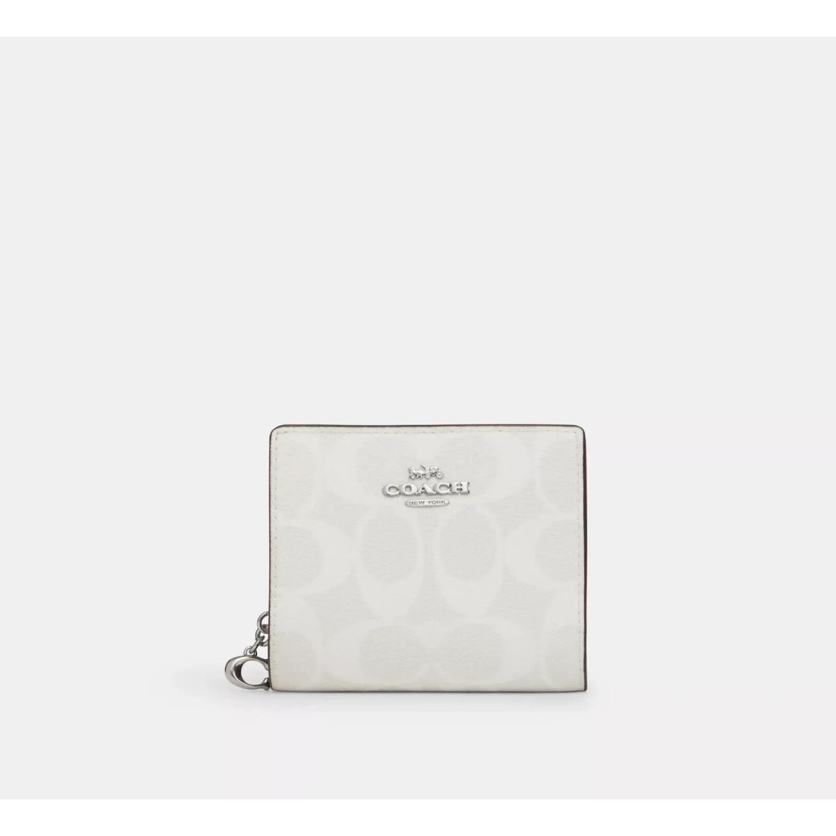 Coach Snap Wallet ID Window C3309 SILVER/CHALK/GLACIER WHITE