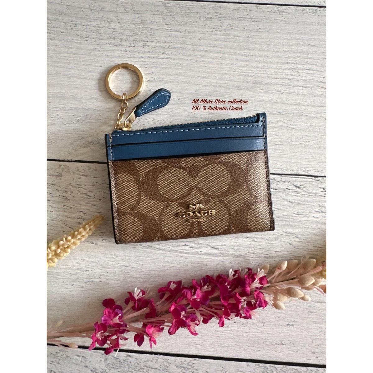 BN Coach Mini Skinny Id Case in Signature Print F88208 CP345