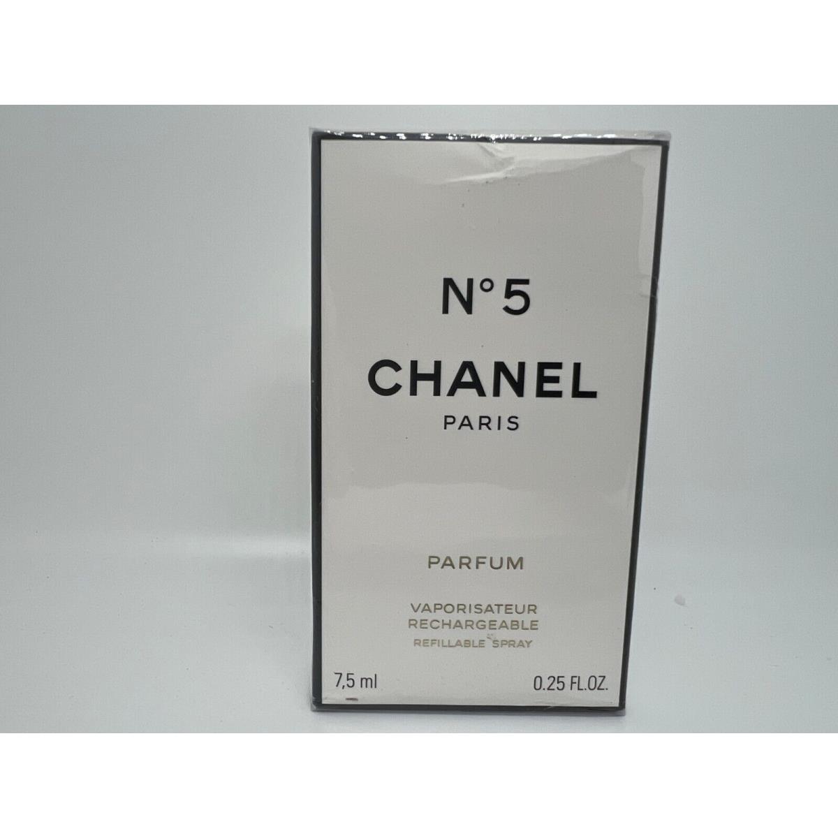 Chanel No.5 by Chanel 0.25 oz / 7.5 ML Parfum Refillable Spray Made In France