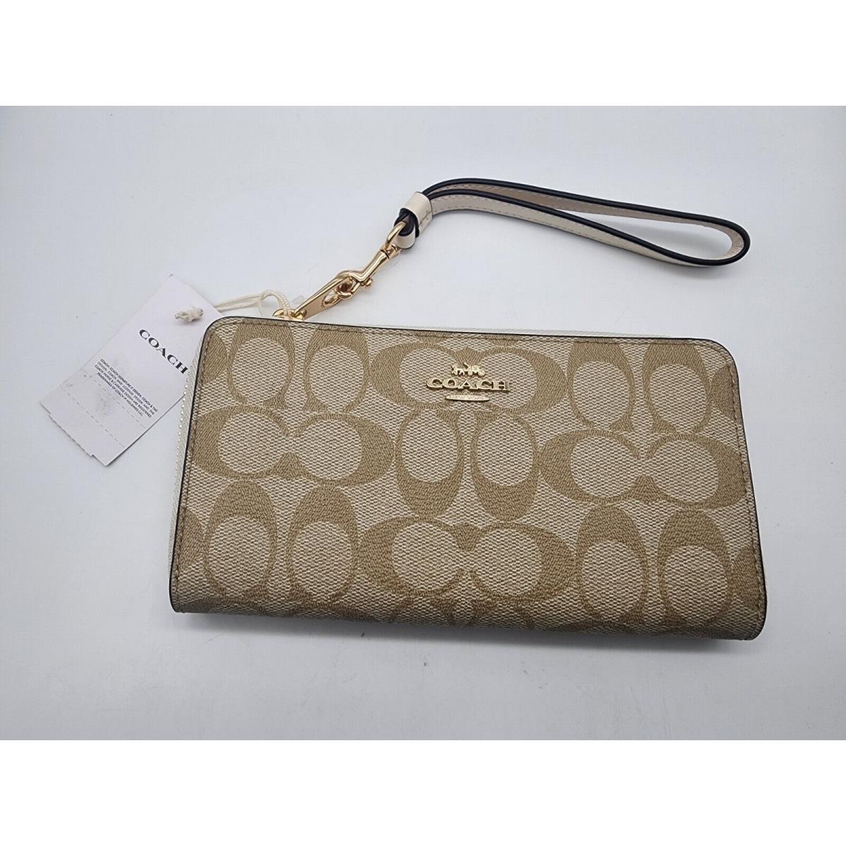 Coach Long Zip Around Wallet in Signature Canvas