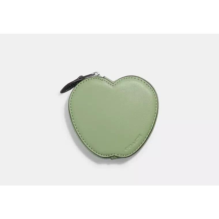 BN Coach Apple Coin Pouch Silver/pistachio. CE718