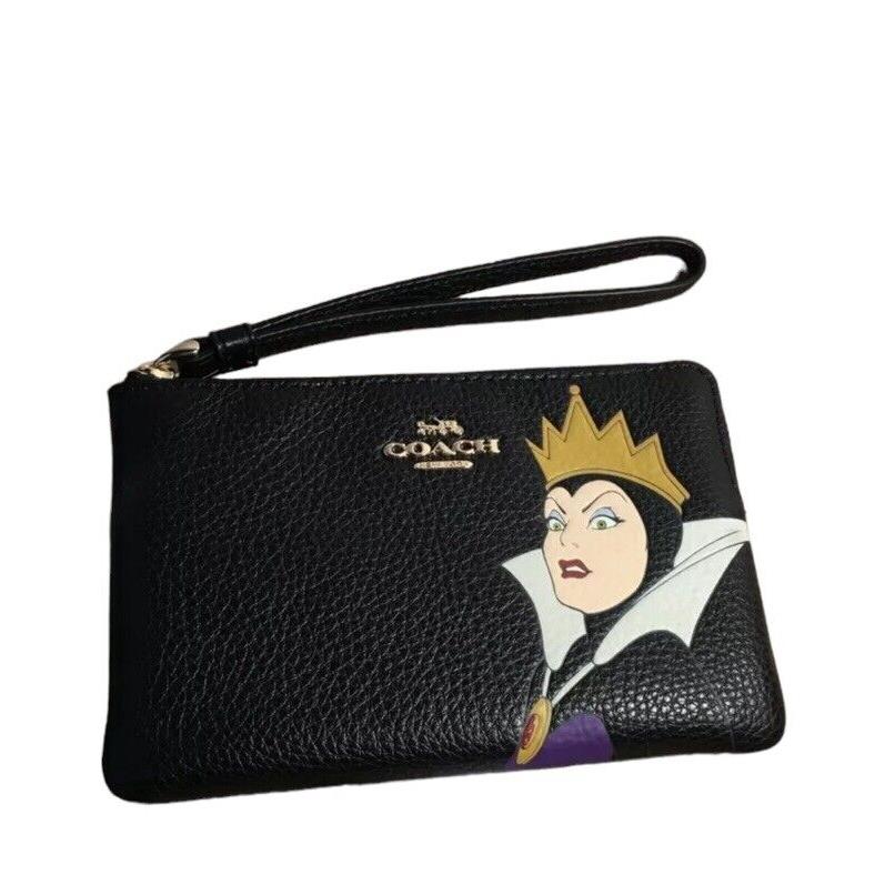 Coach CC333 Disney X Corner Zip Wristlet with Evil Queen Motif