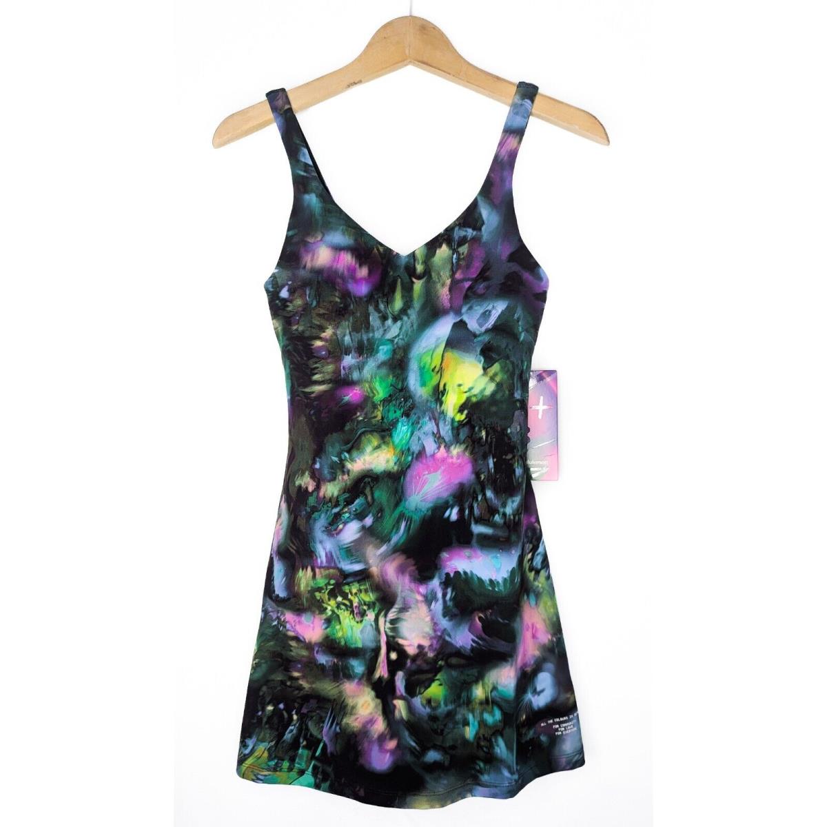 Lululemon Womens Align Dress Pride Discothe Que Multi Black Liner Size 6