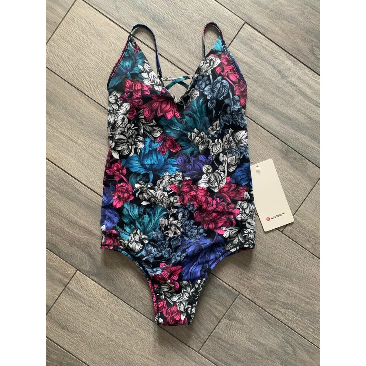 Lululemon Shoreline One Piece Bathing Suit Nocturnal Floral Multi