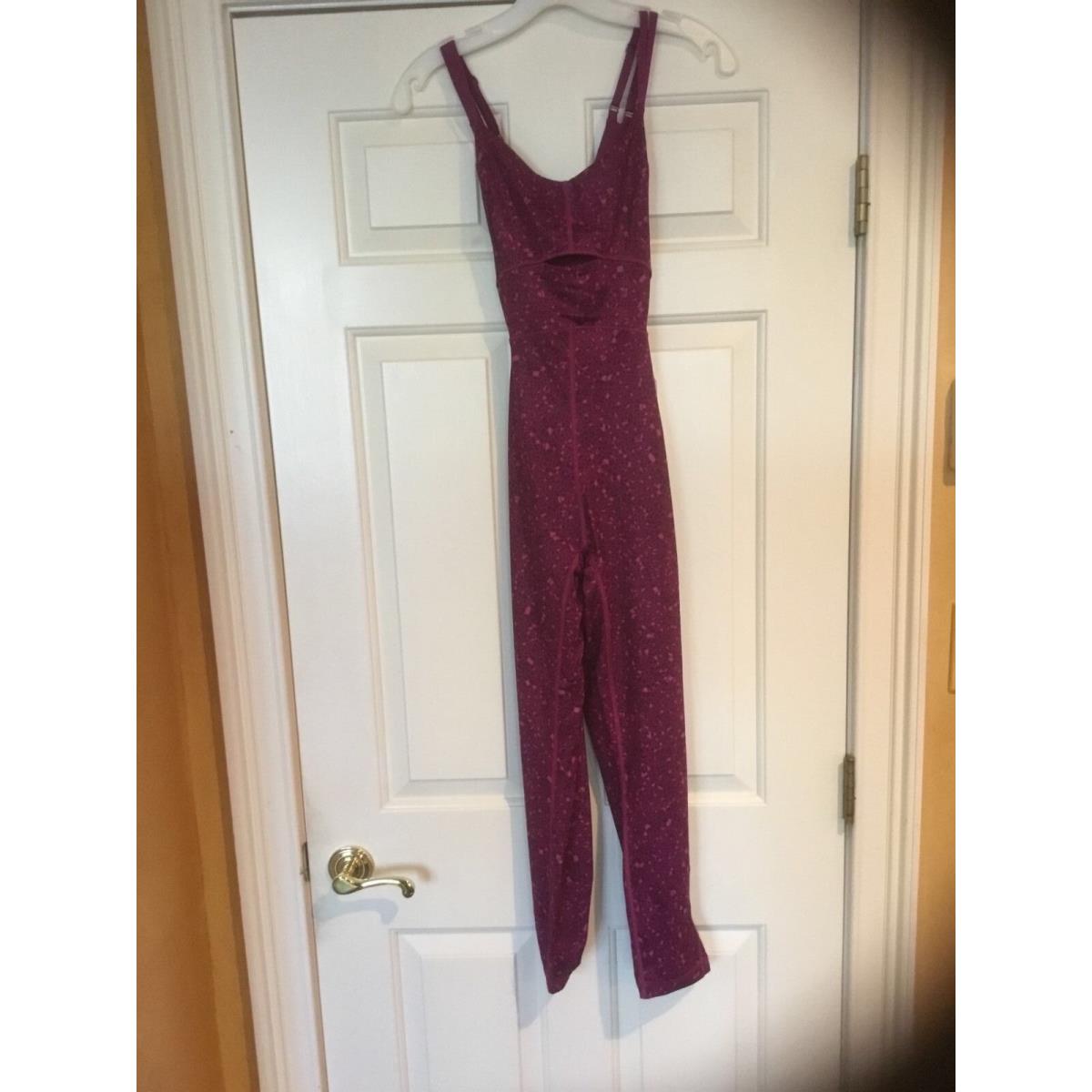 Lululemon Purr-suit One Piece Jumpsuit 6 Dswg Paradise Geo Regal Plum