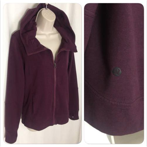 Lululemon Belle Hoodie Super Soft French Terry Hthr Red Grape Hrgr 6 8 10