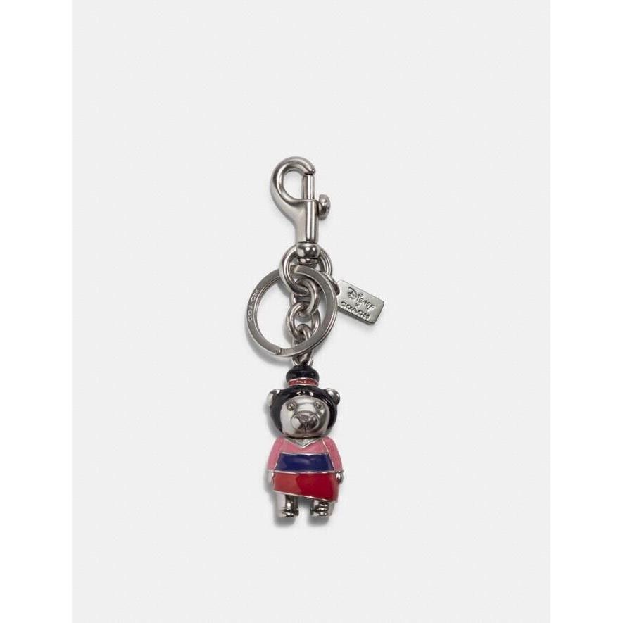 Disney X Coach Enamel Princess Mulan Bear Bag Charm Key Ring Chain Fob