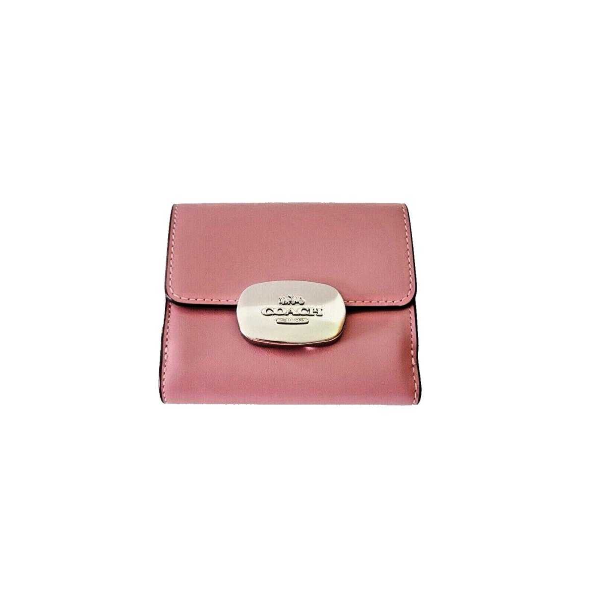 Coach CP254 Leather Eliza Small Wallet Trifold True Pink Clutch