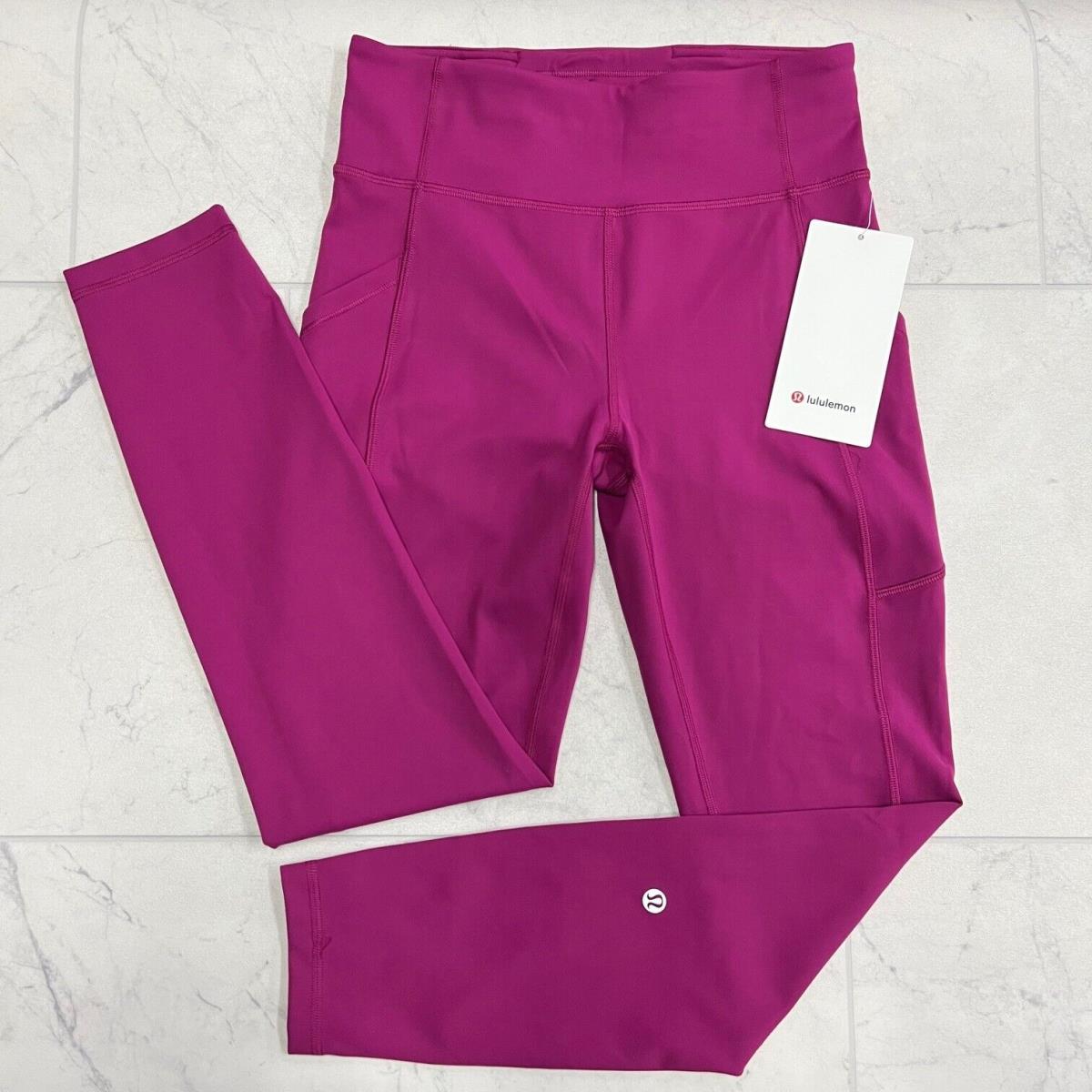 Lululemon Invigorate High Rise Tight 25 In Magenta Purple Size: 6