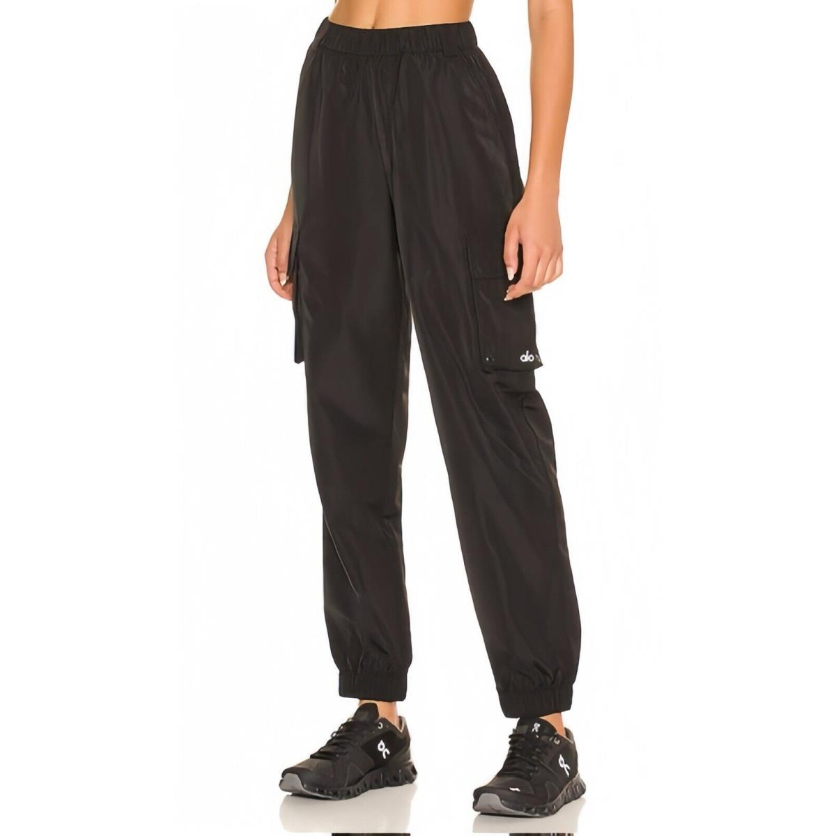 Alo Yoga It Girl Cargo Crush Jogger Pants - Size S Black