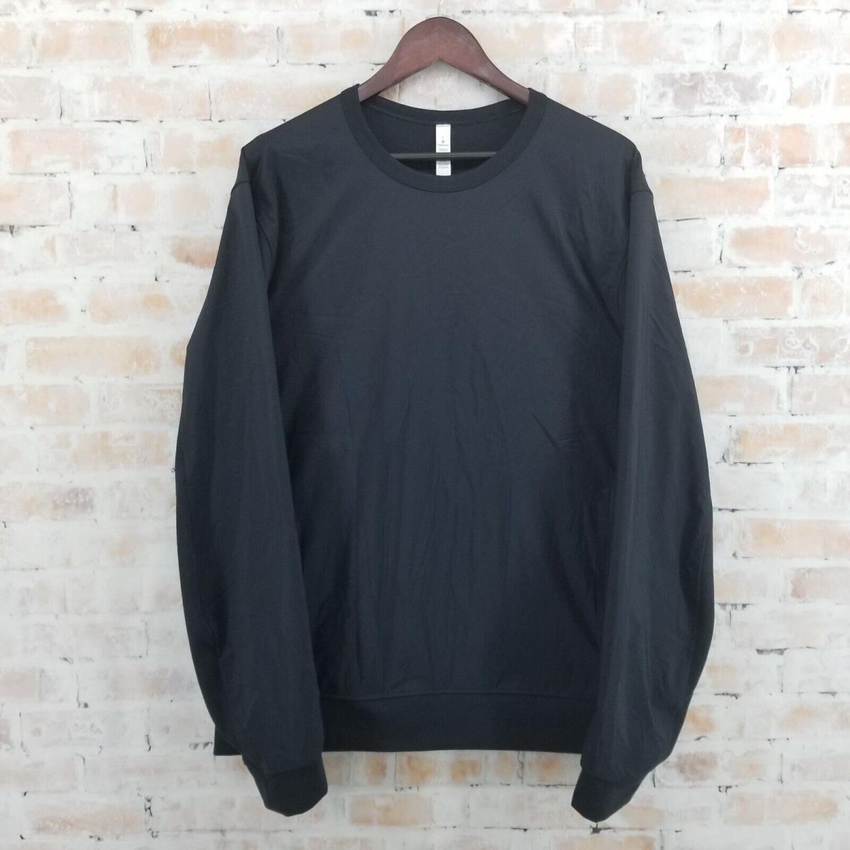 Lululemon All The Range Long Sleeve Shirt Black Men`s Large LM3AHUS Activewear