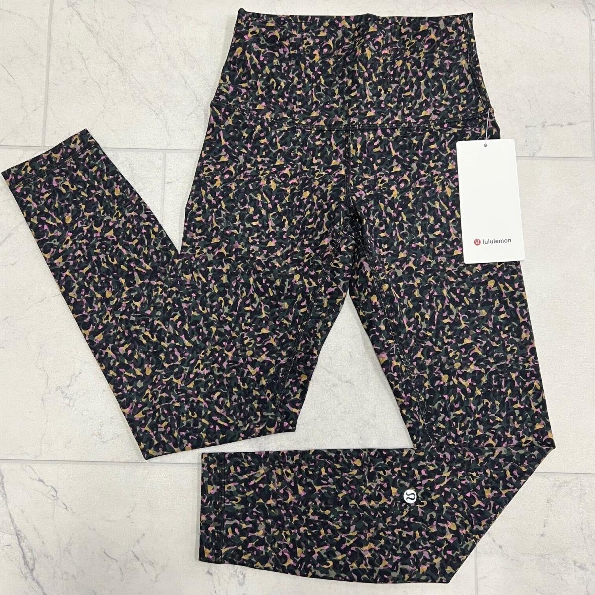 Lululemon Wunder Train HR Tight 28 Fluctuate Micro Pink Multi Size: 4