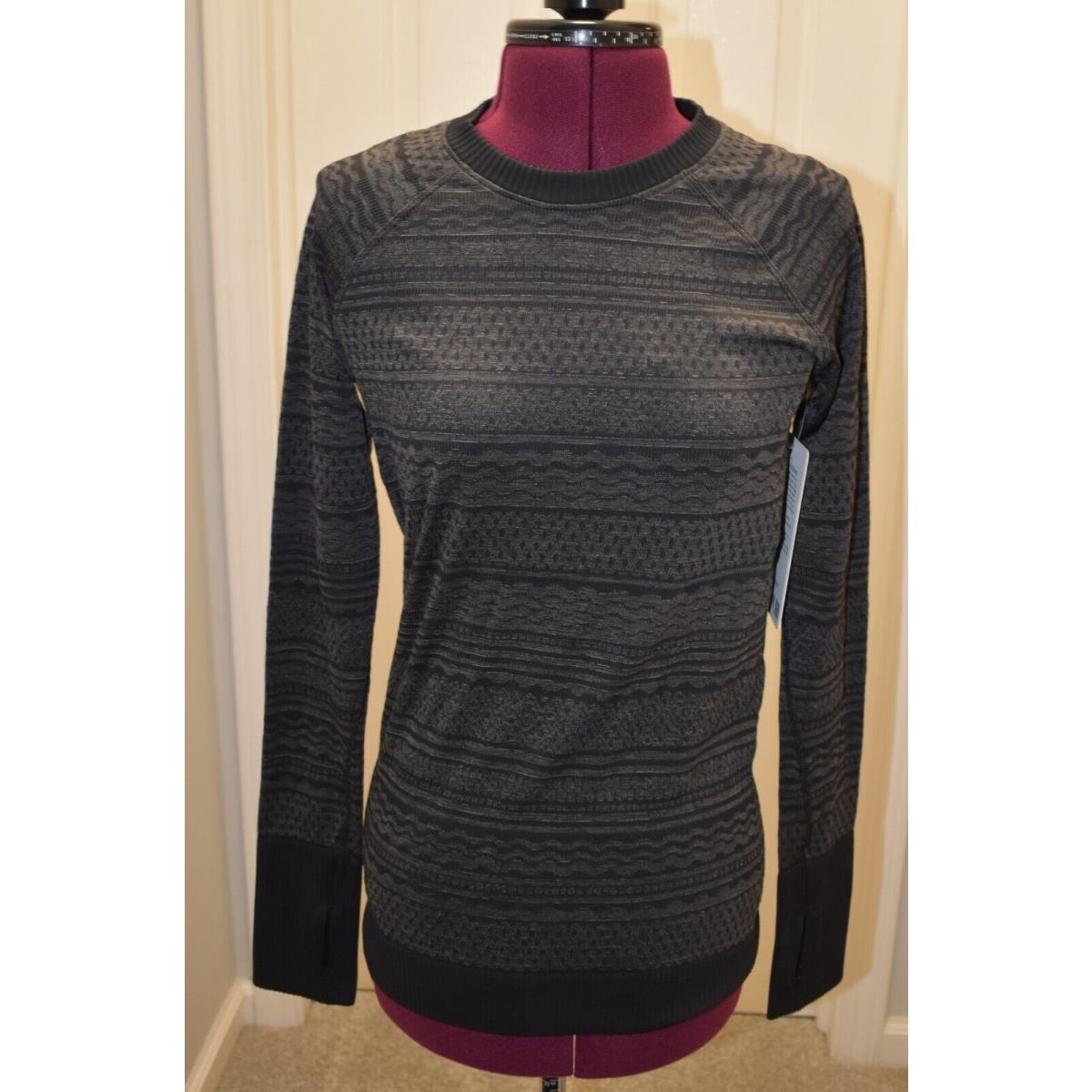 Lululemon Rest Less Pullover Restless Long Sleeve Black Crew Size 10