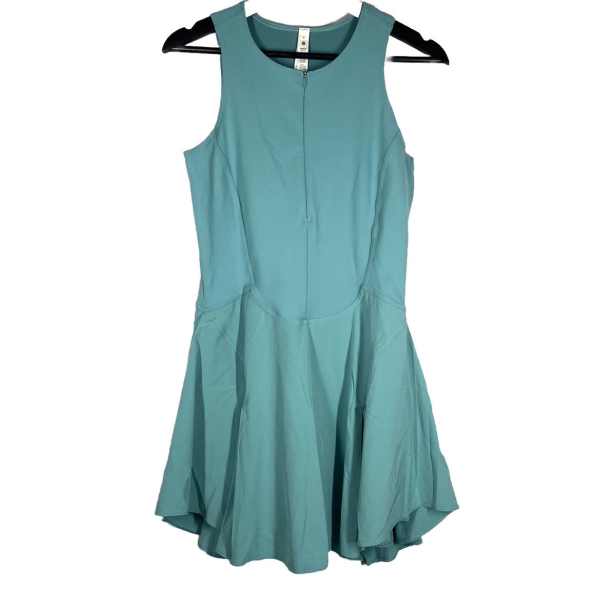 Lululemon Women`s Everlux Short Lined Tennis Tank Dress Size 8 Color Teal Blue