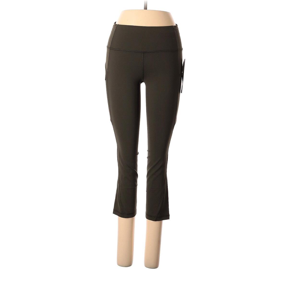 Lululemon Athletica Dark Olive Run On Crop Leggings - US 6