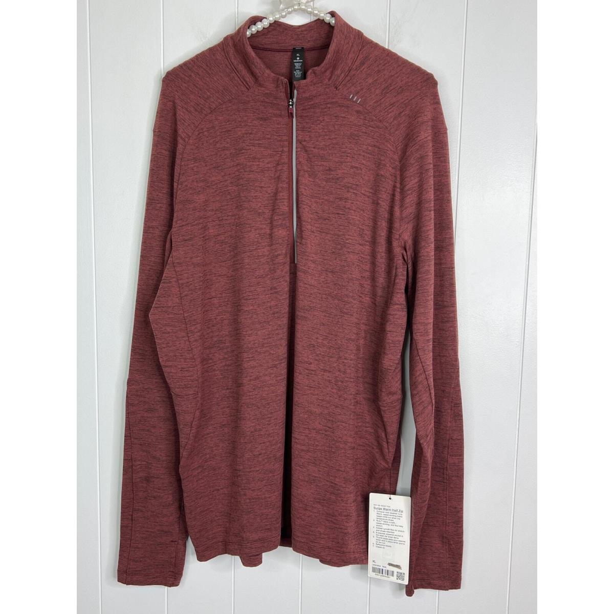 Lululemon Men`s Surge Warm Half Zip Size XL