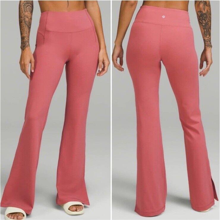 Lululemon Groove Split Hem Flare Pant in Pink Size 12