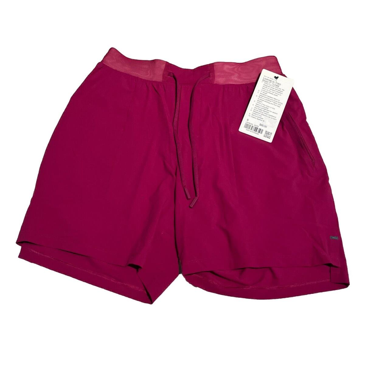 Lululemon License to Train Short 7 Lined Size Small LM7BCNS Magenta