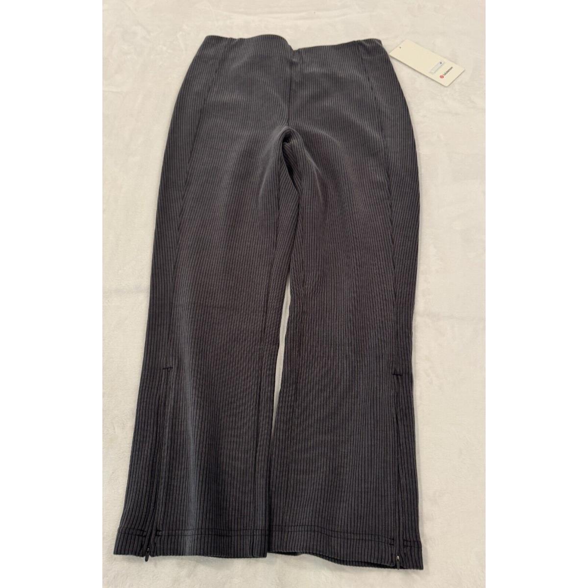 Lululemon Ribbed Softstreme Zip-leg HR Crop Pant 25 Inseam Black Size 4