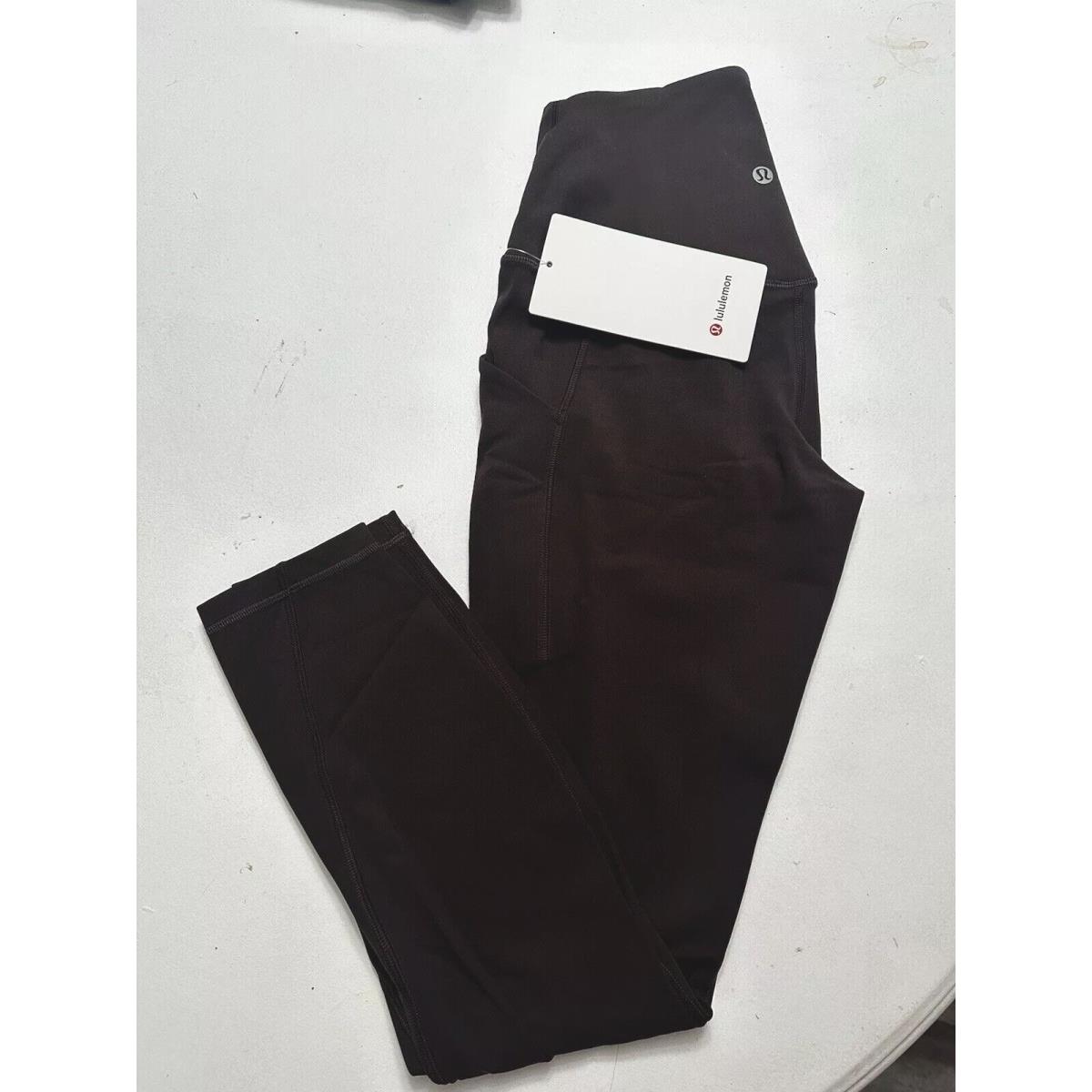 Lululemon Align HR Pant Leggings W/pockets 25 10 Expresso Brown