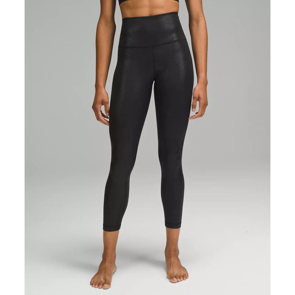 Lululemon Align H-r Pant 25 Shine Radiate Foil Print Black Size 4 LW5EB4S