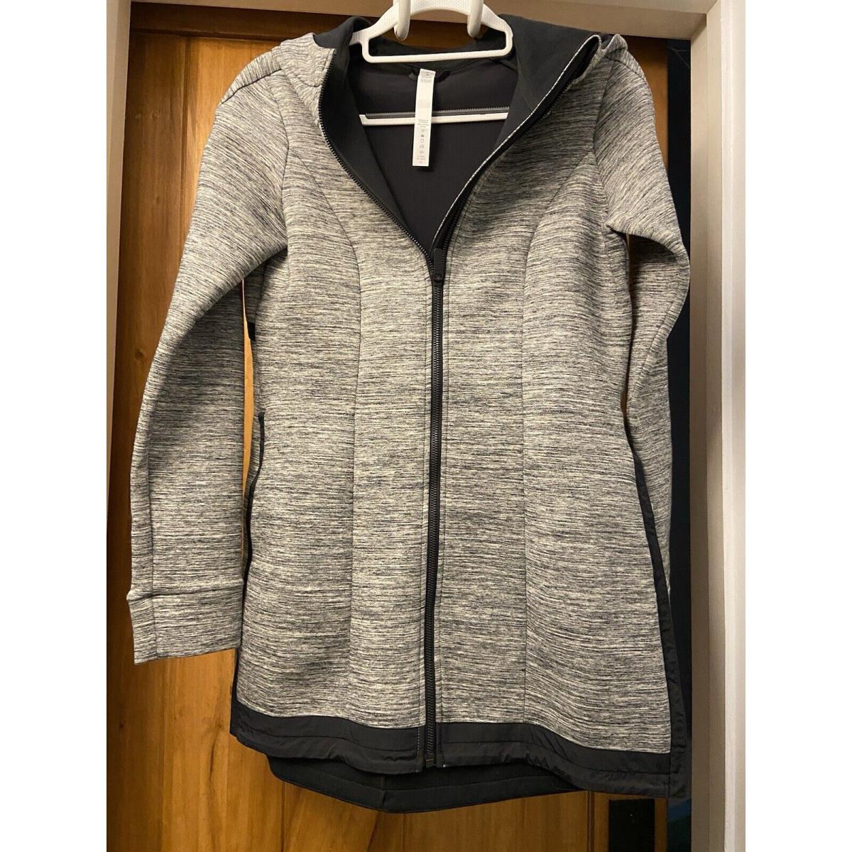 Lululemon Pick Your Path Jacket Grey /black Size 4