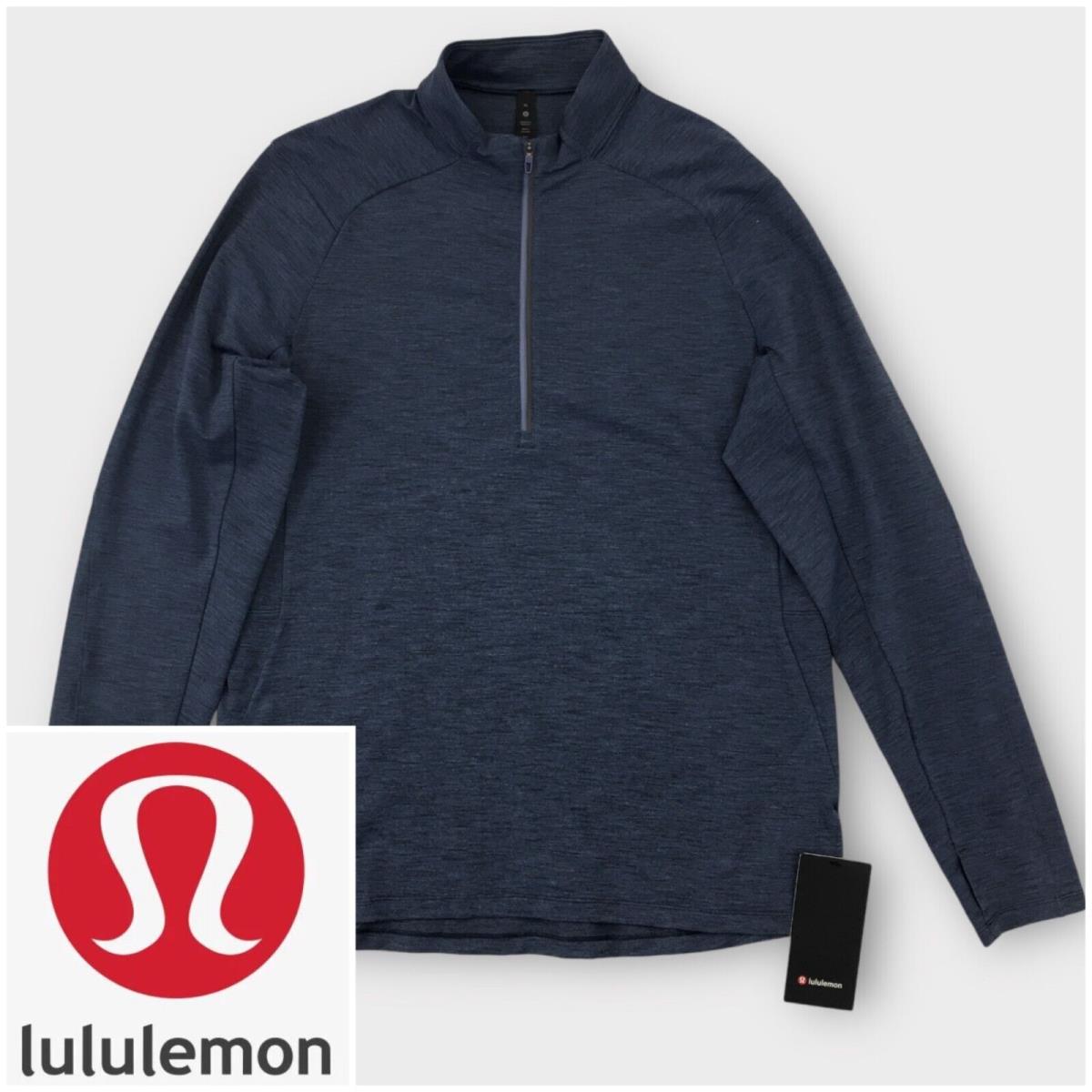 Lululemon Surge Warm 1/2 Zip Pullover Mens Size XL Blue Heathered Jacket