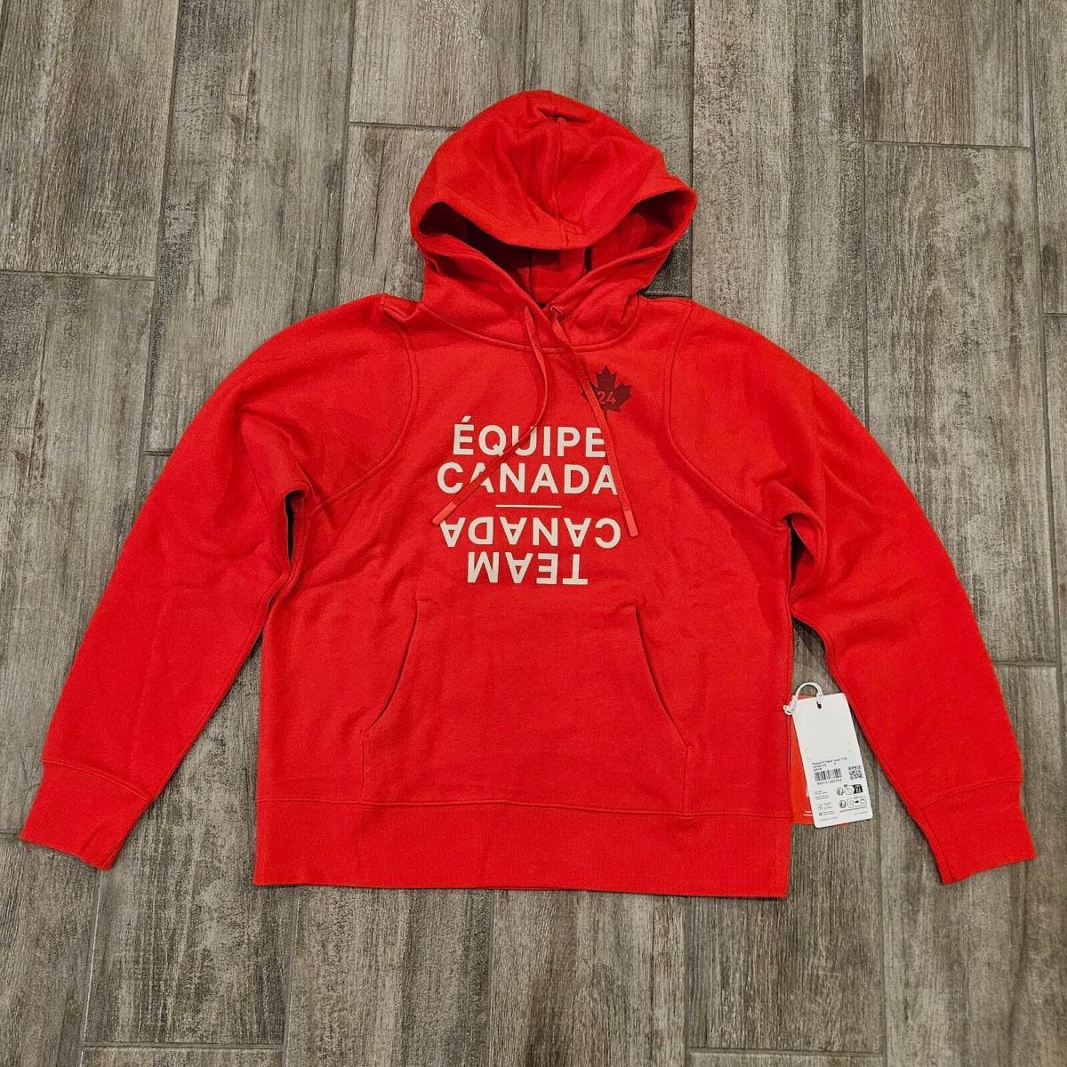 Lululemon Hoodie Womens 8 Team Canada Relaxed-fit Fleece Logo Spicy Red