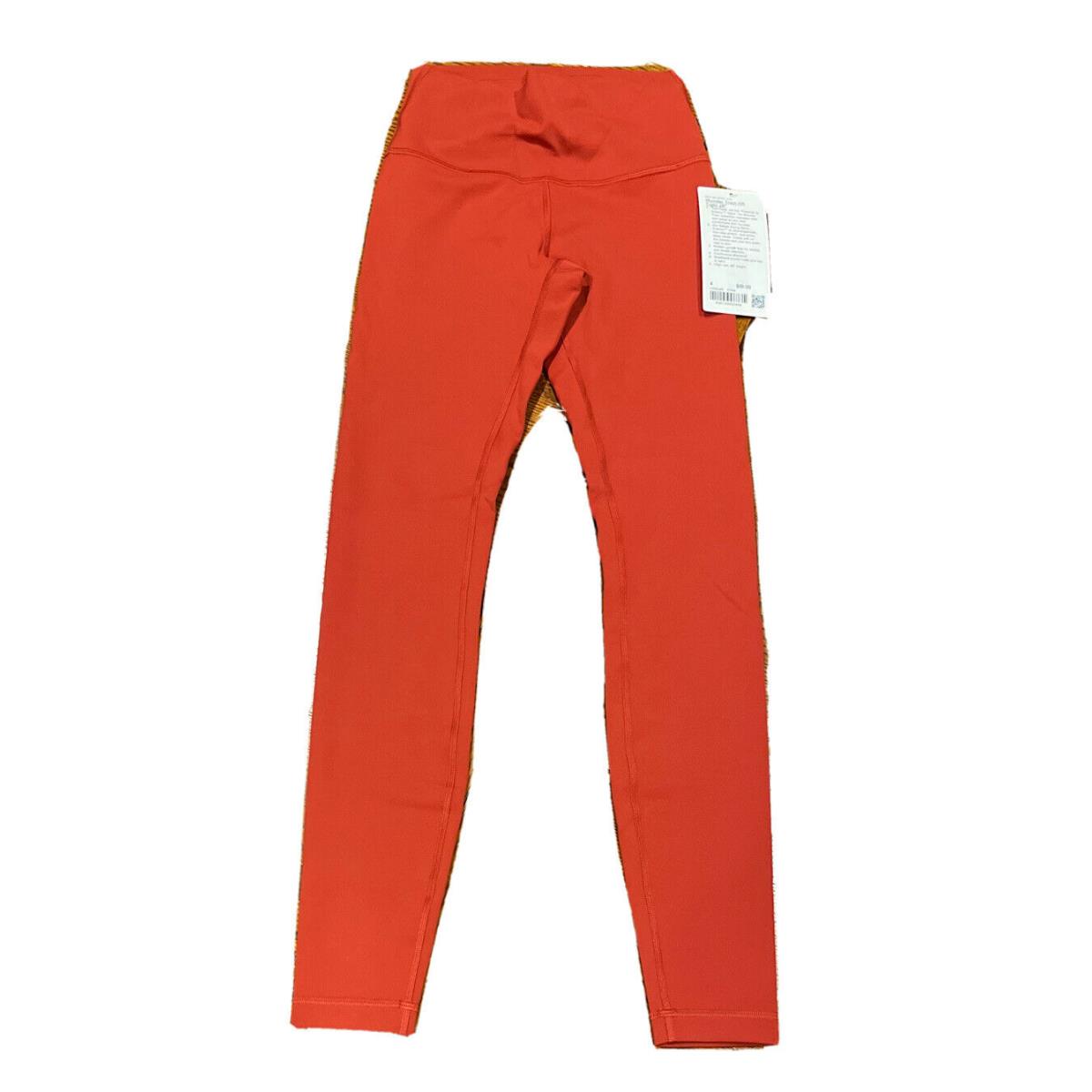 Lululemon Wunder Train HR Tight 28 Cayenne Orange Size 4 W/tags