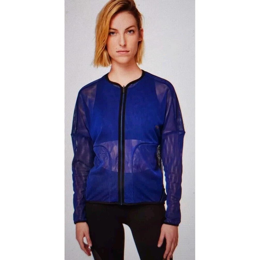 Lululemon The Lab Kaomi Reversible Jacket sz 12 Blue Black Full Zip Pockets