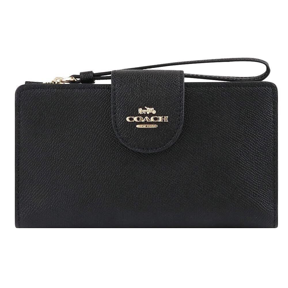 Coach Cross Grain Tech Phone Wallet Black