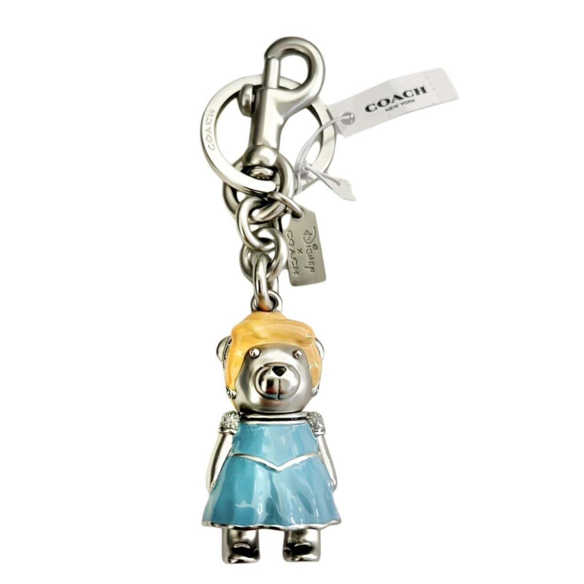 Coach C0266 Disney X Coach Cinderella Bear Bag Charm Blue Multi