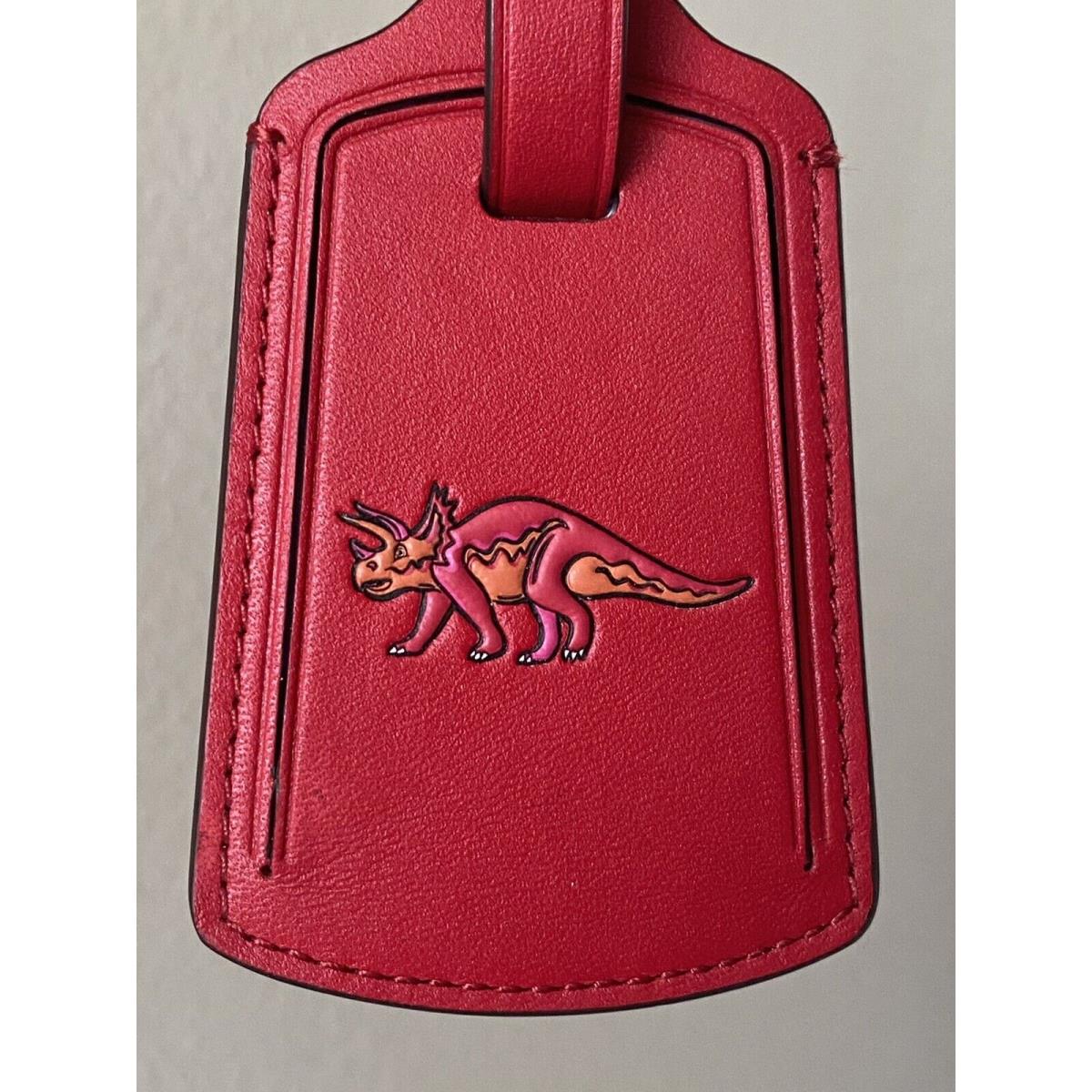 Coach Red Glovetanned Leather Steggy Luggage Tag 55467