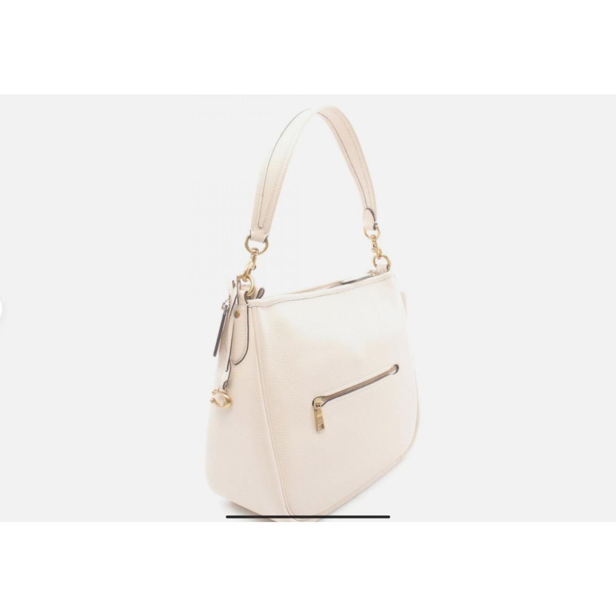 Coach Soft Leather Cary Shoulder Bag w Convertable Strap Chalk