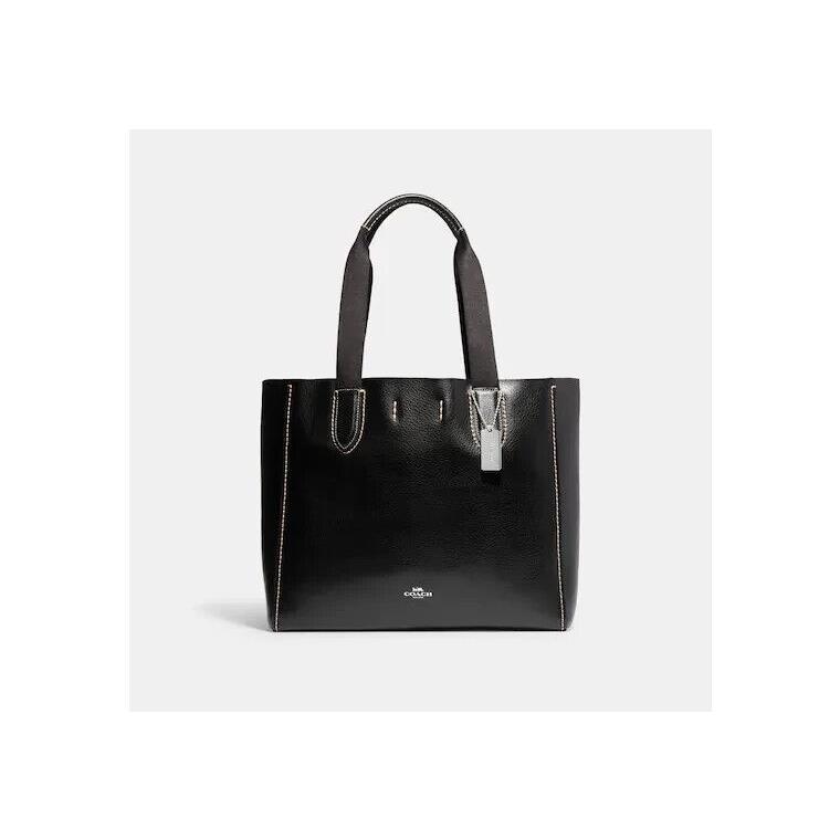 Coach Pebbled Leather Derby Bag Black