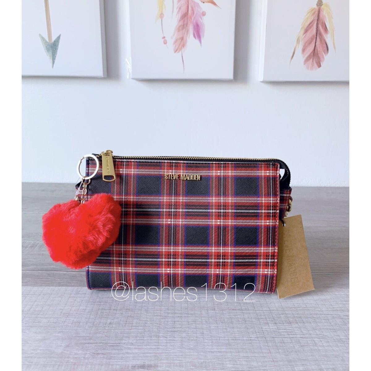 Steve Madden Bag Blexi Crossbody - Red Black Plaid