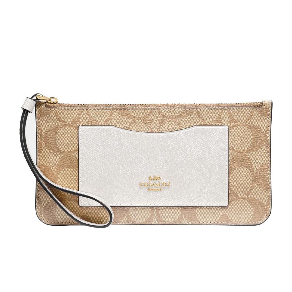 Coach Signature Pvc Zip Top Wallet