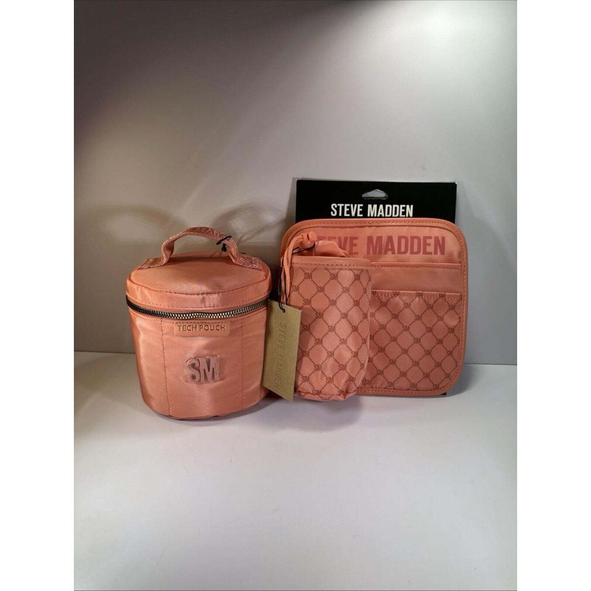 Steve Madden Tech Pouch and Travel Cup Holder Ocean Coral