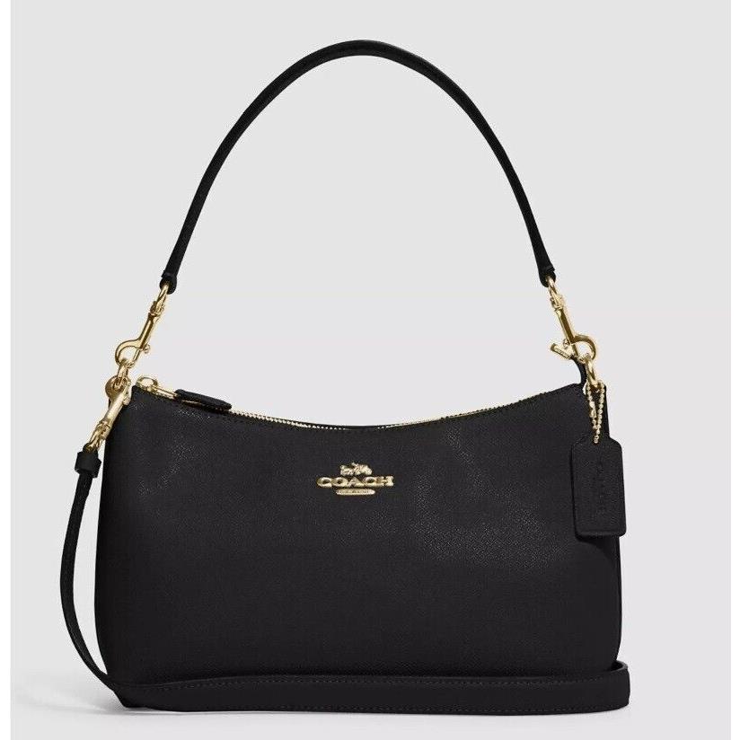 Coach Clara Signature Shoulder Crossbody Bag - Black- CE584