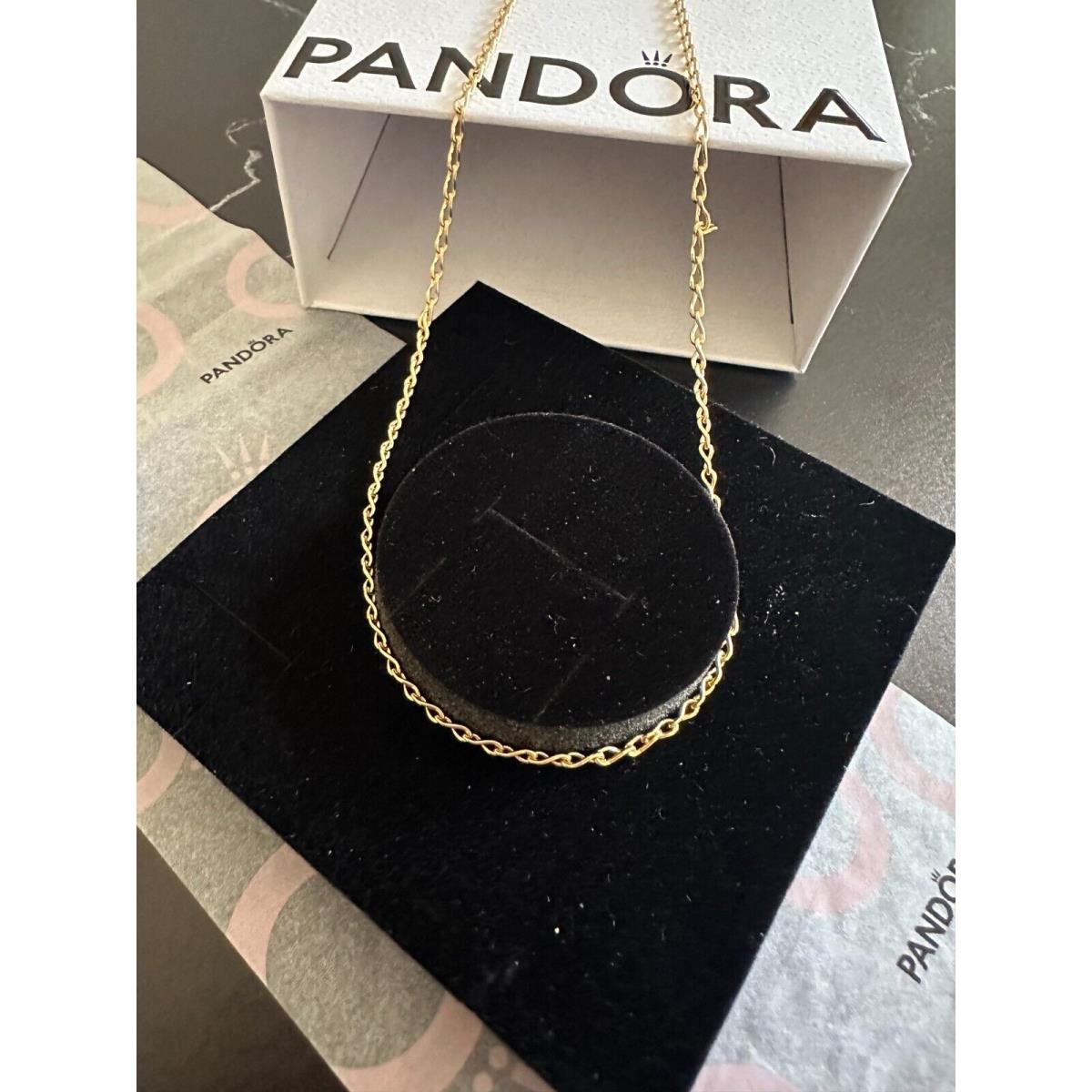 Pandora Moments 14k Gold Plated Infinity Chain Necklace 363052C00