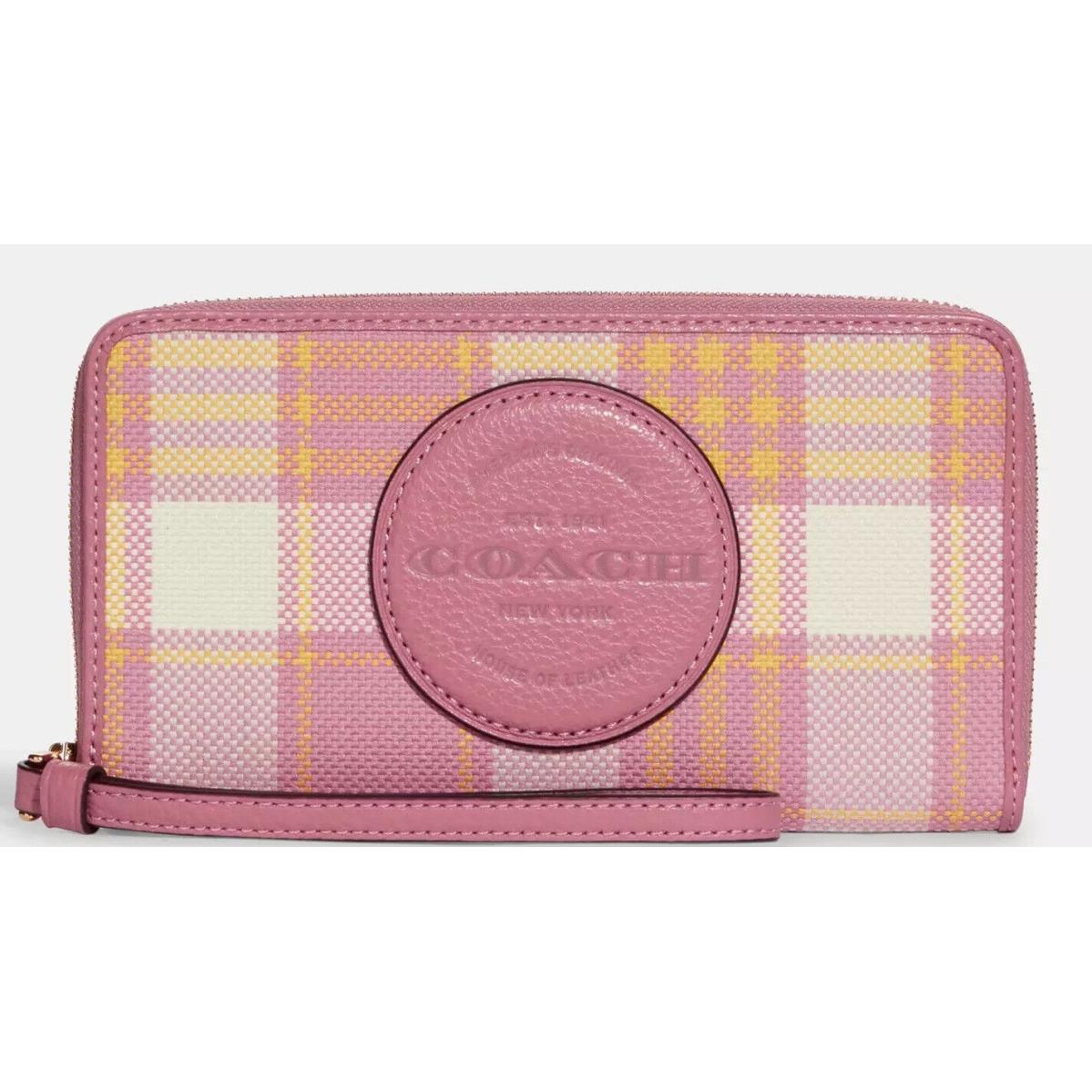 Coach Dempsey Plaid Jacquard Phone Wallet Wristlet Bag-manufacture Packaging