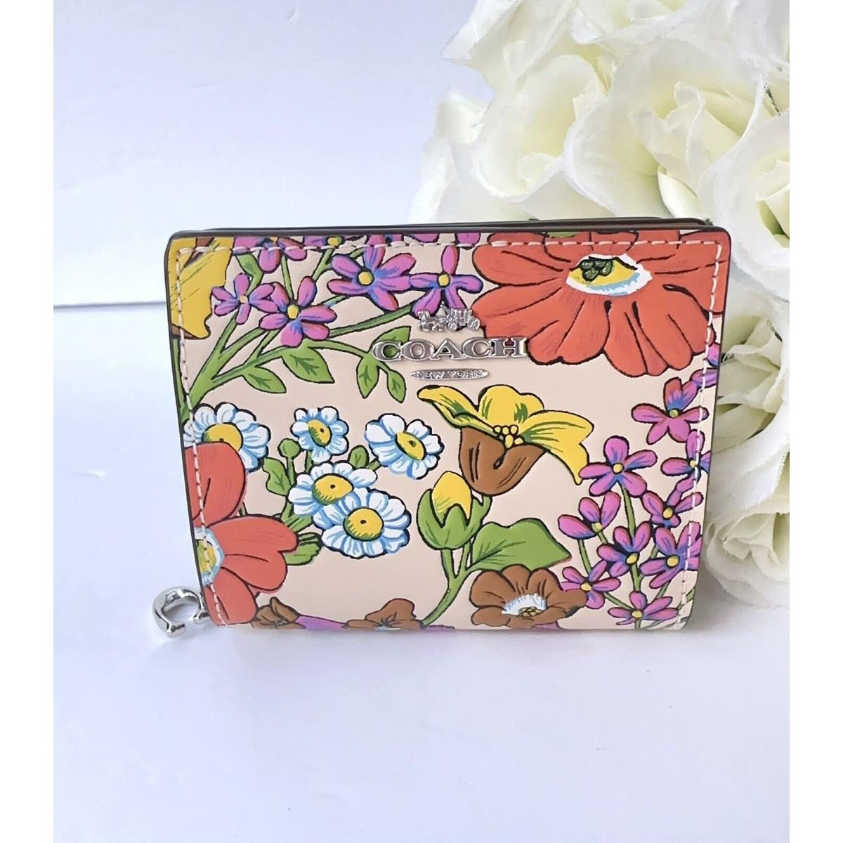 Coach Snap Wallet with Floral Print CR796