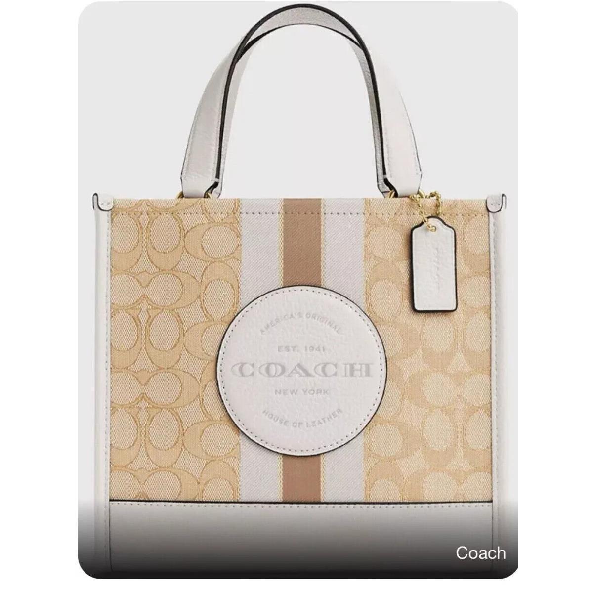 Coach Dempsey Tote 22 Signature Jacquard Stripe Coach Patch/CQ878