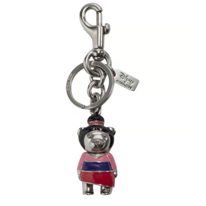 Coach x Disney Bear Silver/pink/purple/red Bag Charm/key Chain C0267