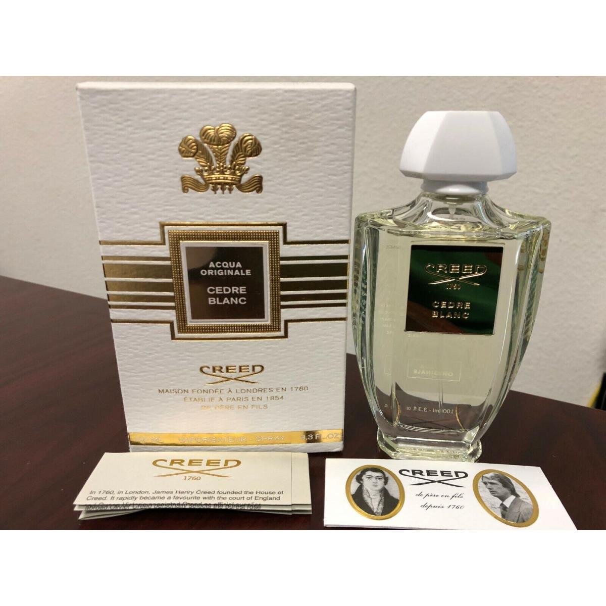 2014 Creed Acqua Originale Cedre Blanc 3.3 FL oz Edp Spray Batch A45C14A02